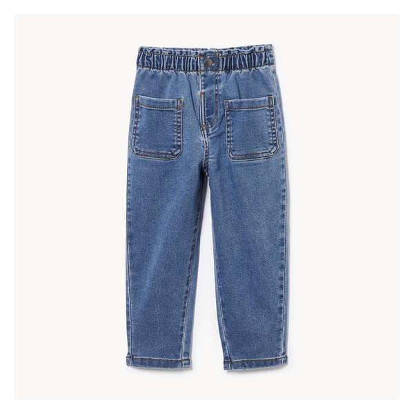 Toddler Girls' Denim Paperbag Pant - Medium Vintage