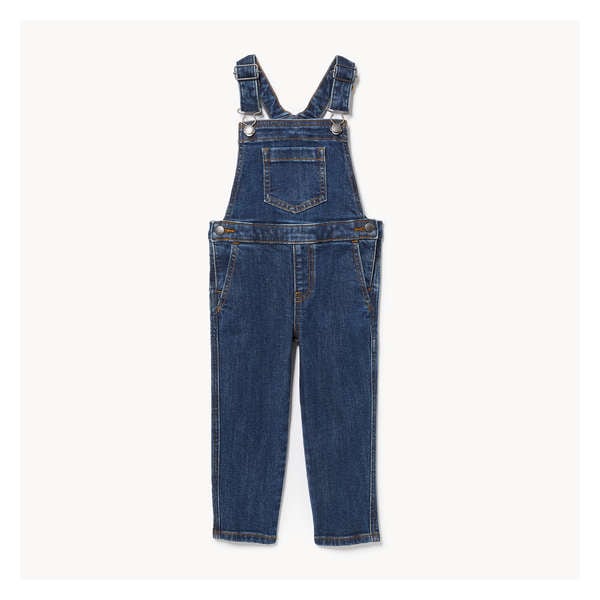 Toddler Girls' Denim Overalls - Navy
