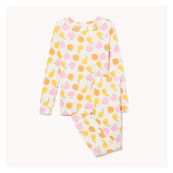 Ens. pyjama 2 pièces pour petites filles - Crème