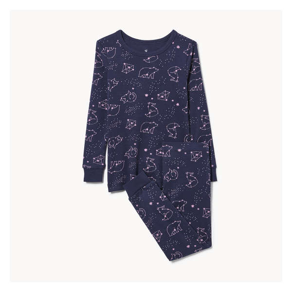 Pyjama imprimé pour petites filles - Marine foncé