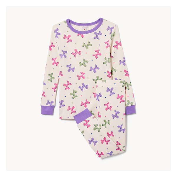 Pyjama imprimé pour petites filles - Sable Pâle
