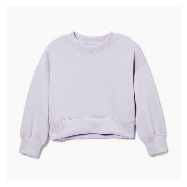 Toddler Girls' Active Crew Neck Sweatshirt - Dusty Lavender
