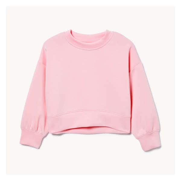 Toddler Girls' Active Crew Neck Sweatshirt - Light Pink