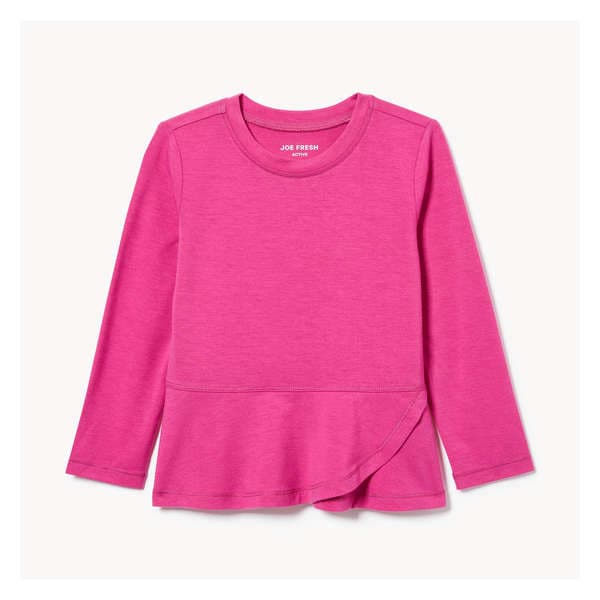 Toddler Girls' Active Tulip Long Sleeve Top - Fuchsia