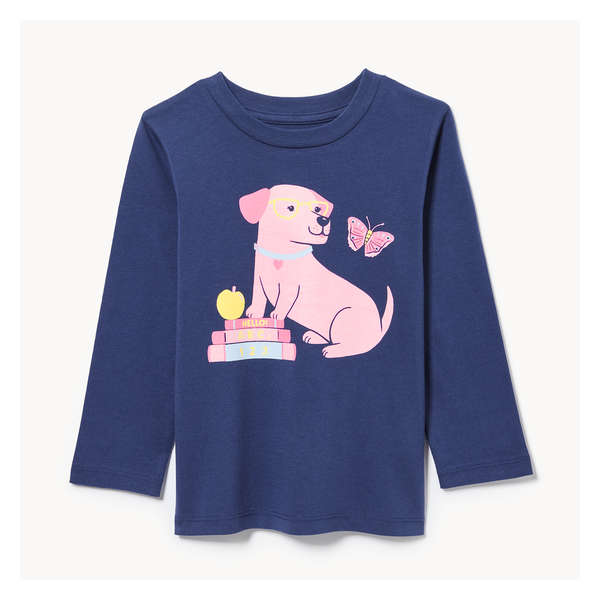Toddler Graphic Long Sleeve Top - Indigo