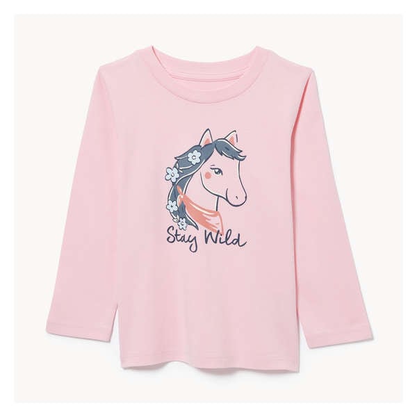 Toddler Graphic Long Sleeve Top - Light Pink