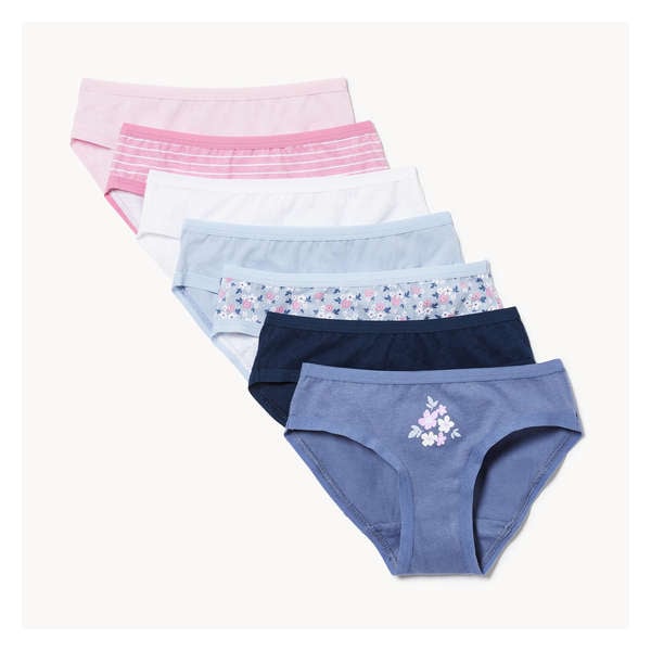 Toddler Girls' 7-Pack Cotton Bikini - Blue