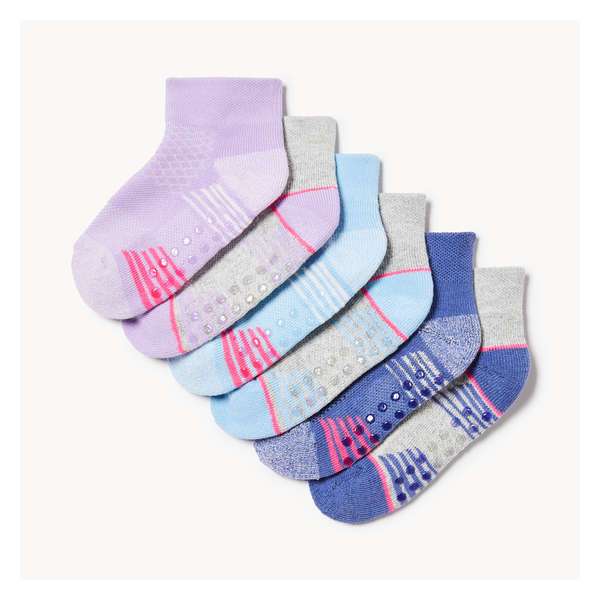 Toddler Girls' 6-Pack Anklets - Purple