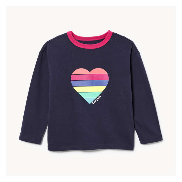 Toddlers' Crayola Graphic Long Sleeve - Dark Navy