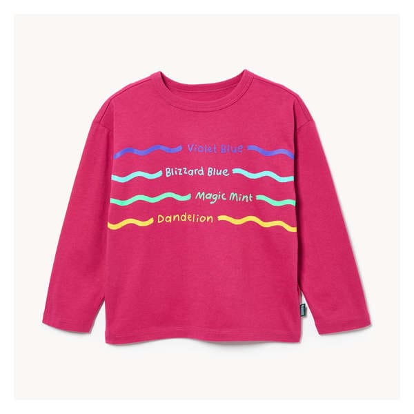 Toddlers' Crayola Graphic Long Sleeve - Magenta