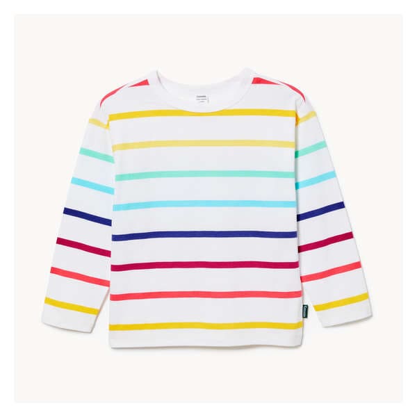 Toddlers' Crayola Striped Long Sleeve - Bright White