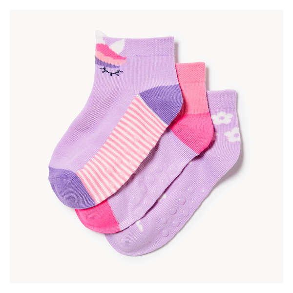 Toddler Girls' 3-Pack Low-Cut Socks - Pink