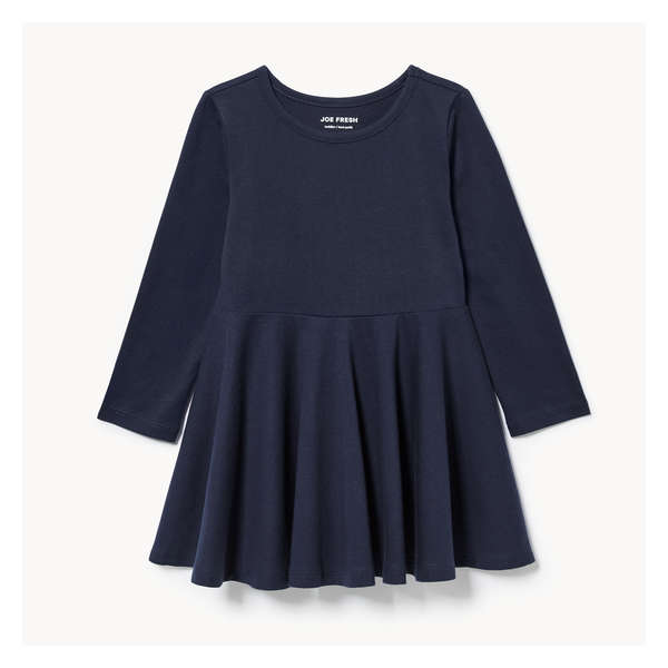 Toddler Girls' Uniform Knit Dress - Dark Navy