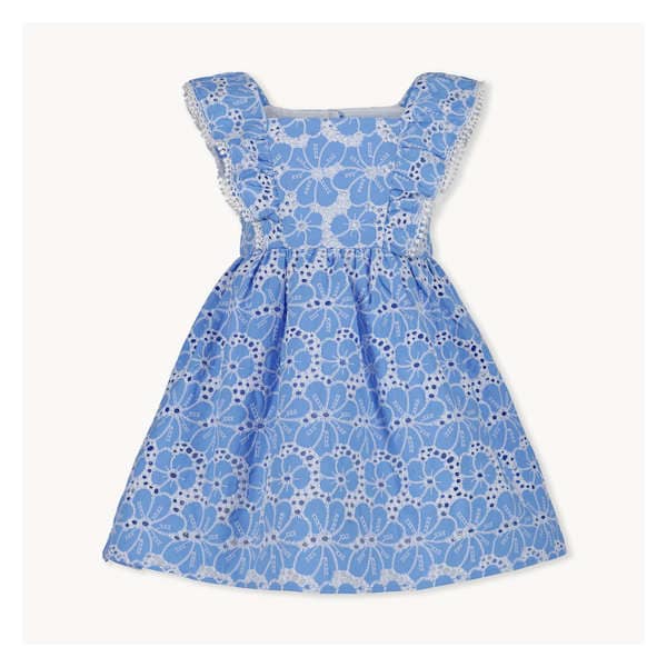 Toddler Girls' Blueberi Boulevard Eyelet Dress - Light Blue