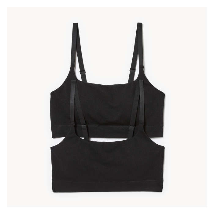 Aux Femmes Ens. 2 bustiers courts sans couture Femmes+