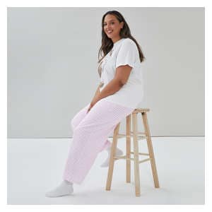 Women+ Cotton Sleep Pant - Light Pink