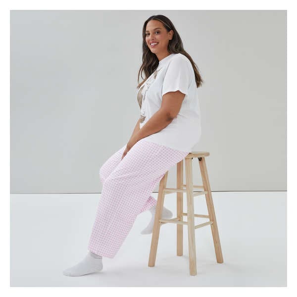 Women+ Cotton Sleep Pant - Light Pink