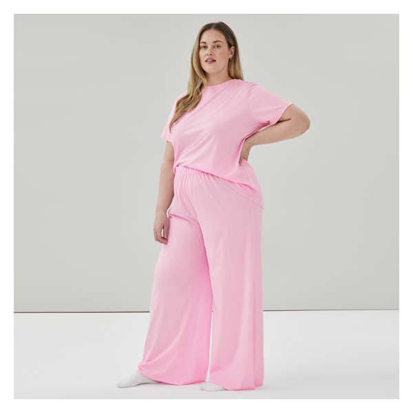 Pantalon de nuit à jambe large Femmes+ - Rose Pâle