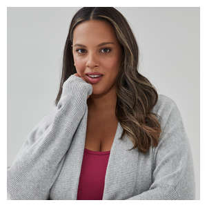 Women+ Lounge Cardigan - Light Grey Mix