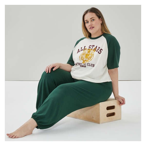 Women+ Graphic Lounge T-Shirt - Dark Green