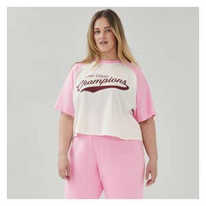 Women+ Graphic Lounge T-Shirt - Light Pink