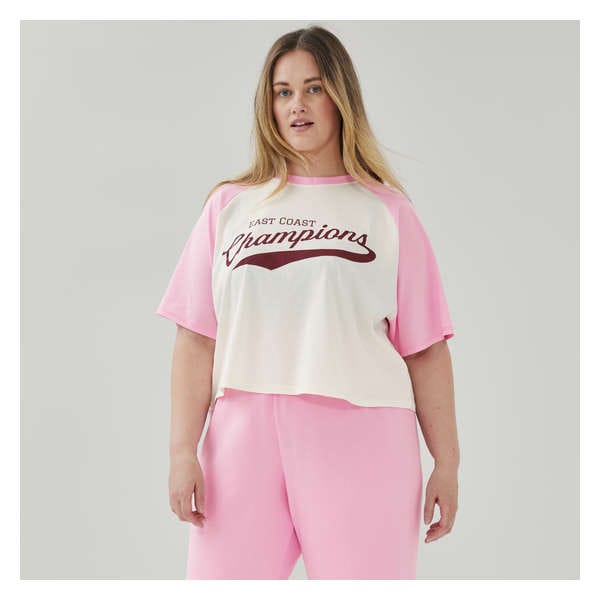 Women+ Graphic Lounge T-Shirt - Light Pink