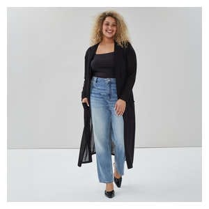 Women+ Long Cardigan - JF Black