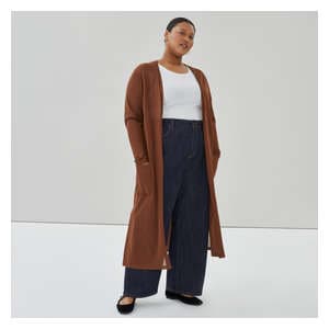 Women+ Long Cardigan - Umber