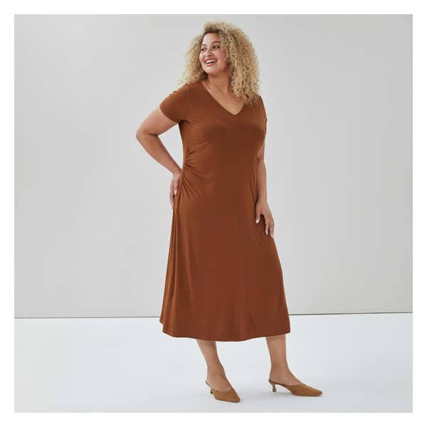 Robe midi à ruché Femmes+ - Ombre