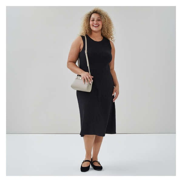Robe midi côtelée Femmes+ - Noir JF