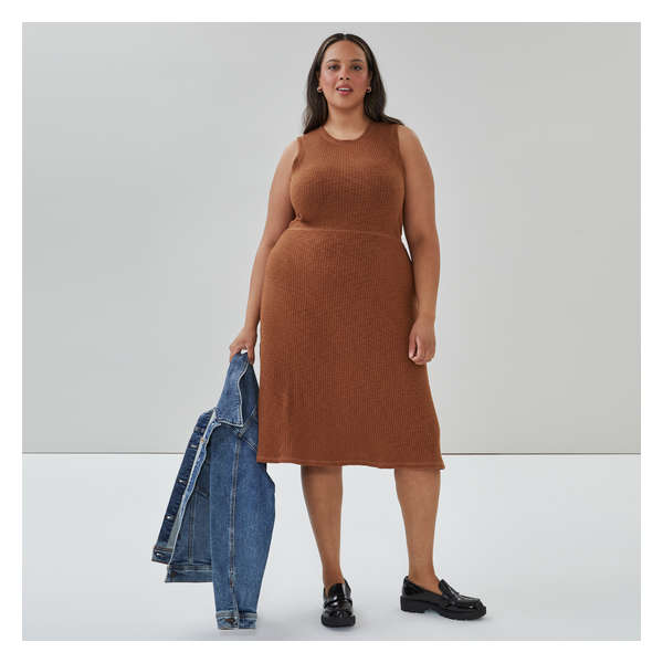 Robe midi côtelée Femmes+ - Ombre