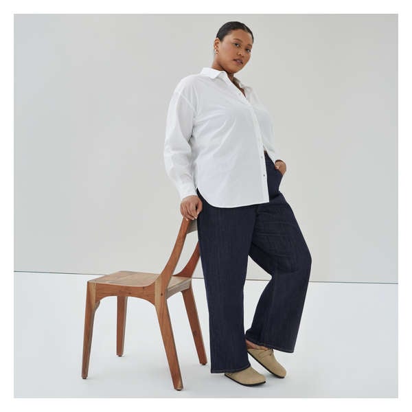 Women+ Dark Wash Wide Leg Jean - Dark Wash