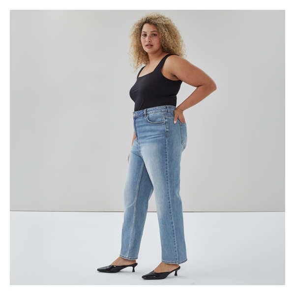 Women+ Medium Wash Slim Straight Jean - Medium Wash