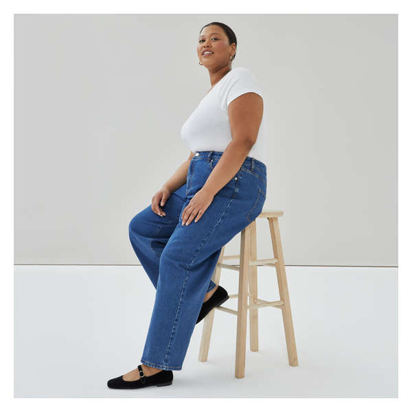 Women+ Medium Wash Wide Leg Jean - Medium Wash