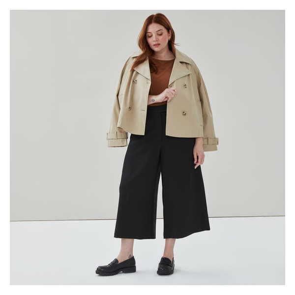 Women+ Crepe Culotte Pant - JF Black