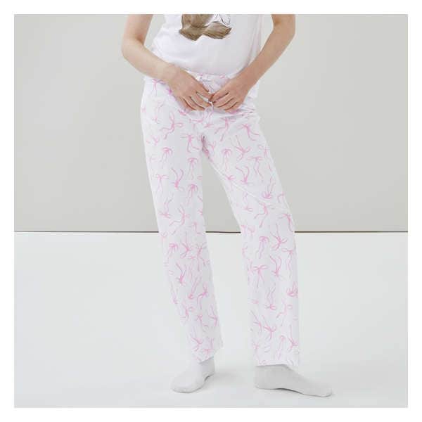 Pantalon de nuit en coton - Rose