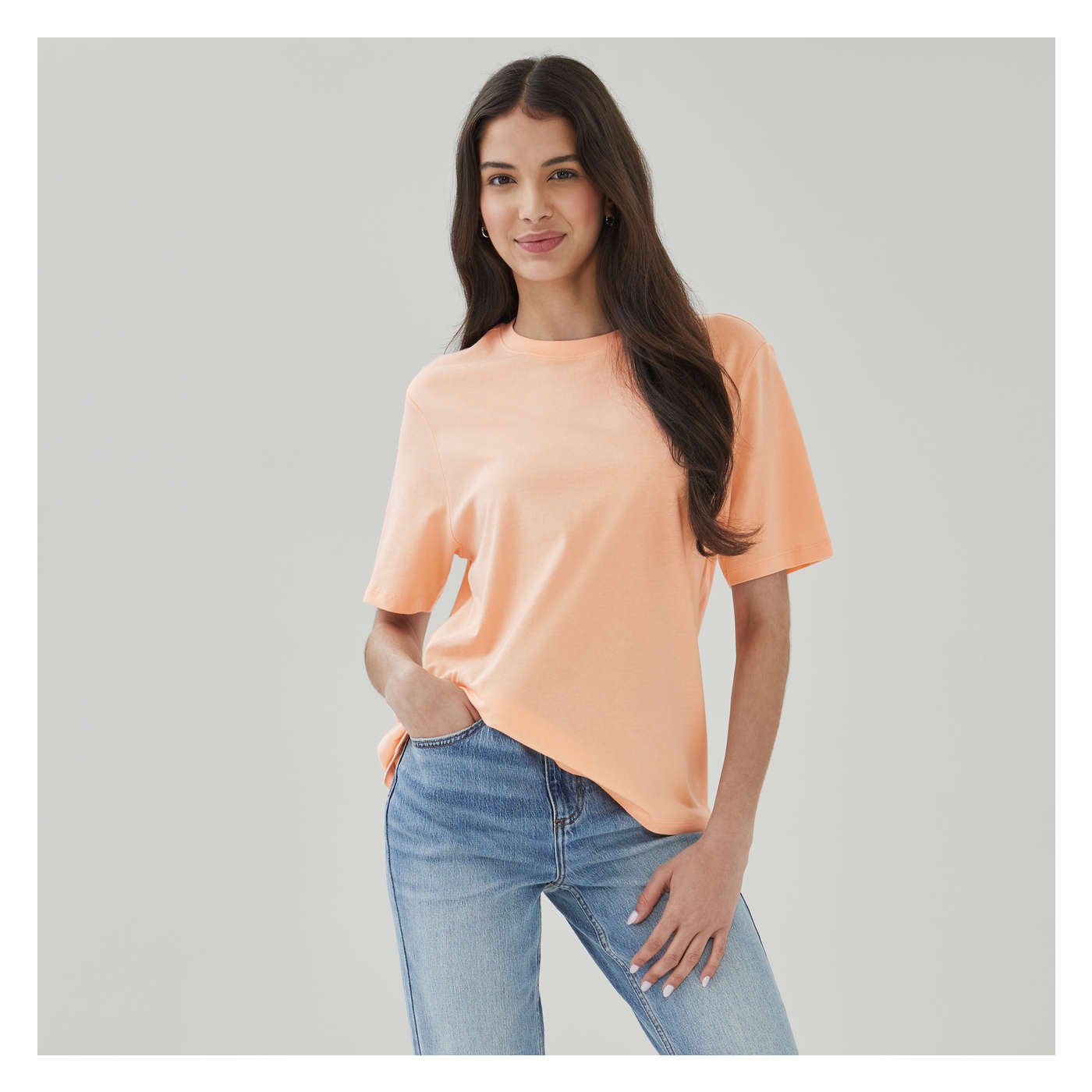 ★HELENE PARIS★ Terry Stud Square Half T-Shirt Oatmeal Joe Fresh Women+ Cotton Sleep T-Shirt - 1 ea | Loblaws