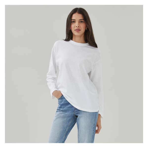 Long Sleeve Top - Bright White