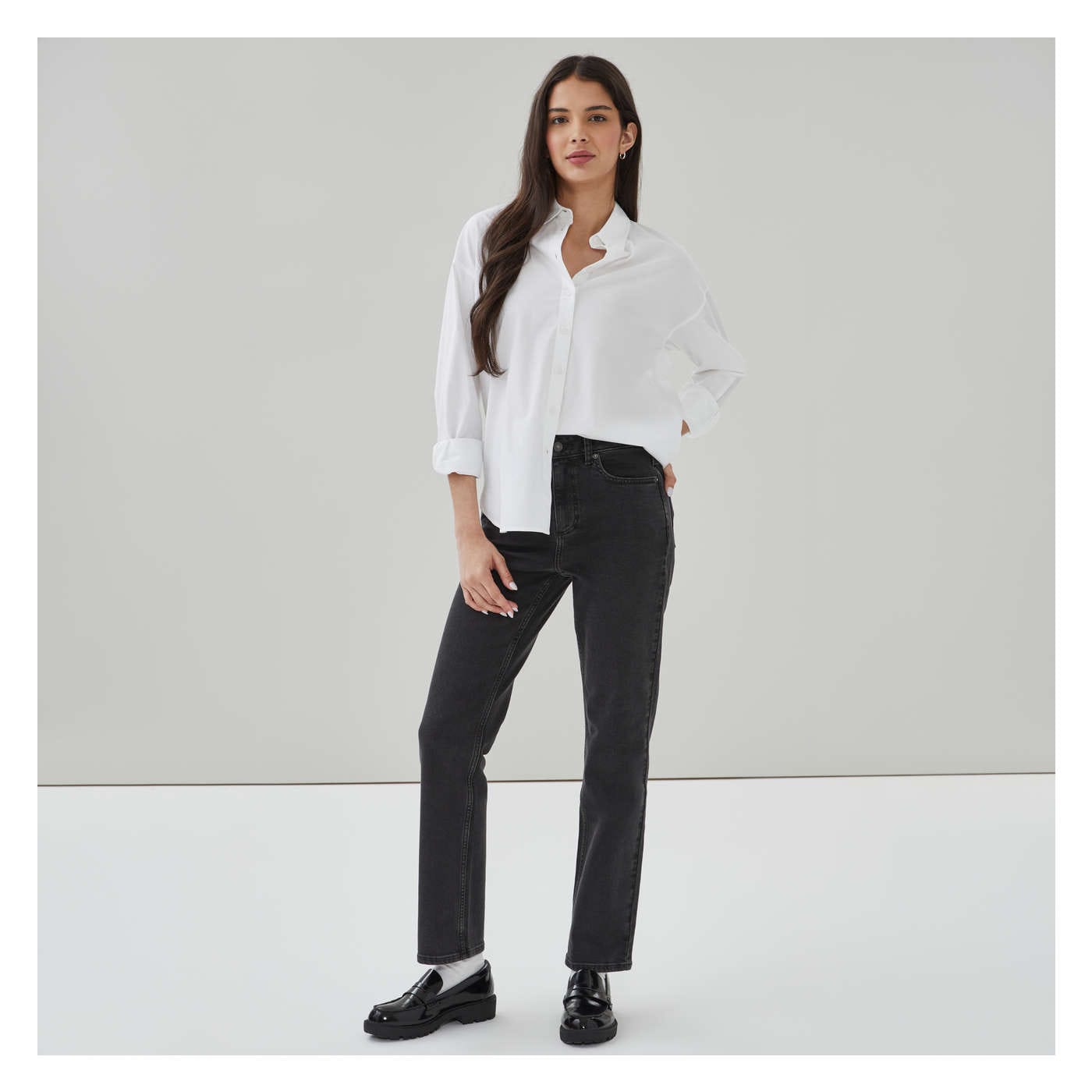 OGS NOW basic いきなりTLH 2 Joe Fresh Women+ Medium Wash Slim Straight Jean - 1 ea