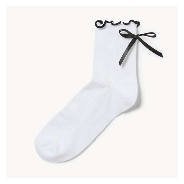Chaussettes tube avec boucle - Crème