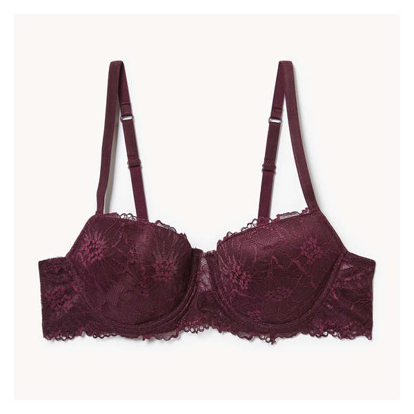 Soutien-gorge balconnet en dentelle - Bourgogne