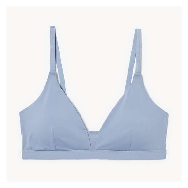 Bustier en filet à col en V - Bleu