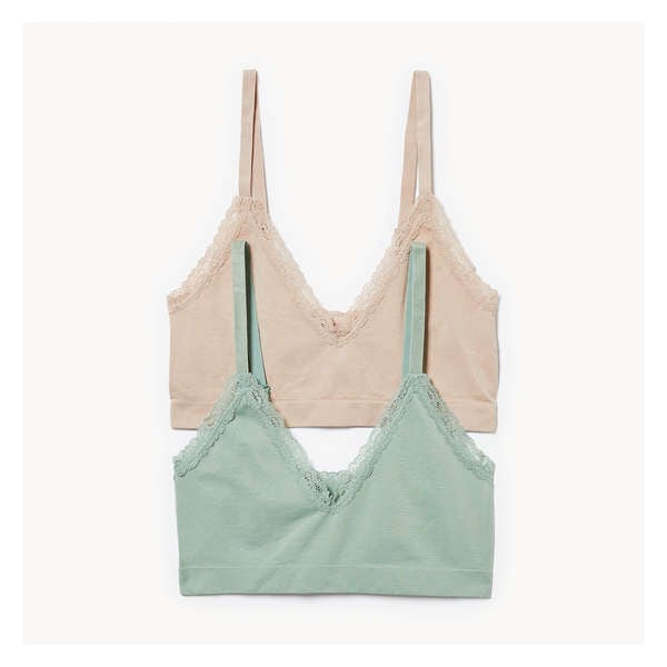 Ens. 2 bustiers courts sans couture - Vert