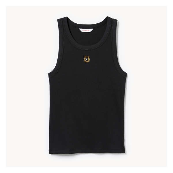 Graphic Rib Tank - JF Black