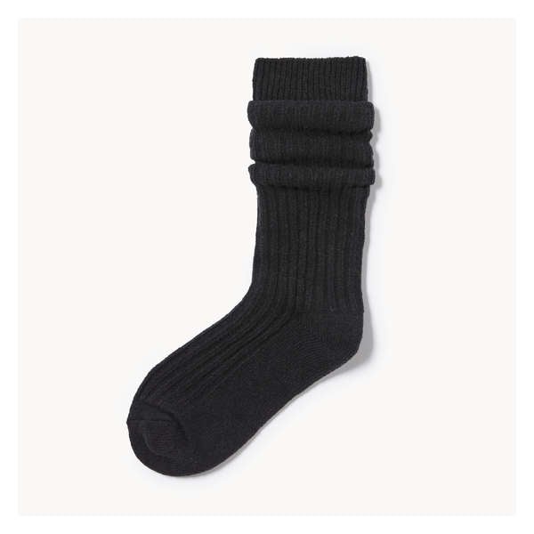 Chaussettes tube fripées épaisses - Noir