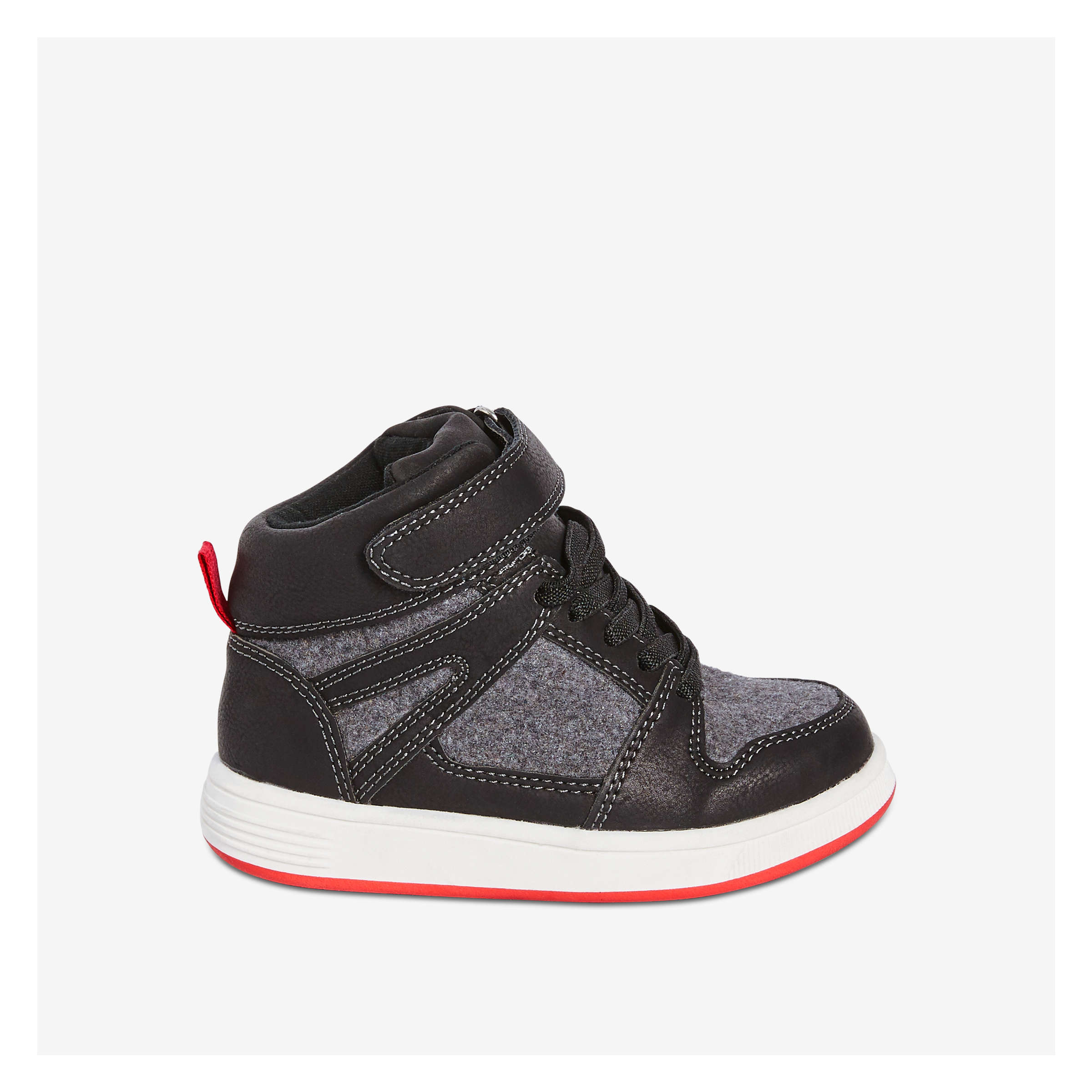 boys black high top sneakers
