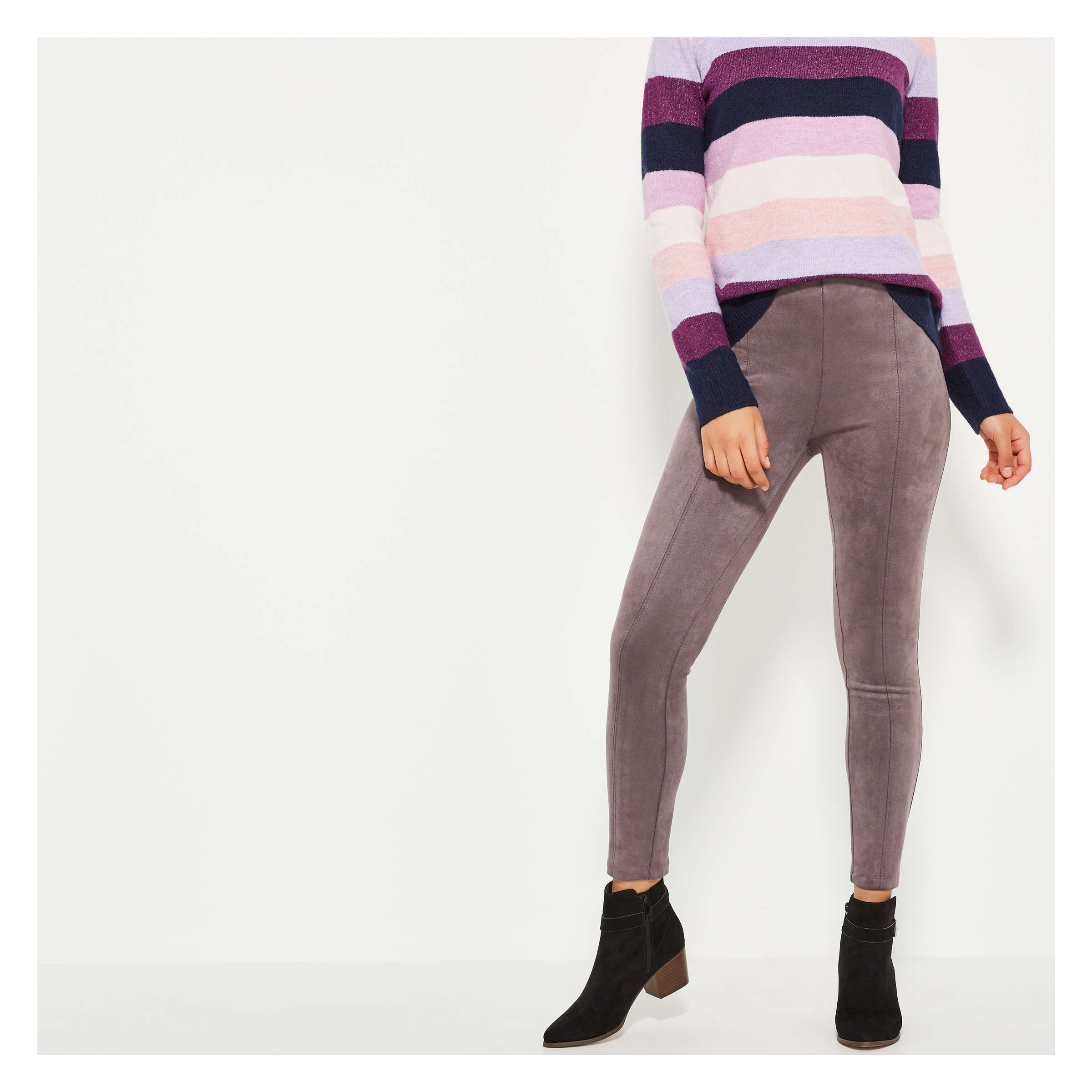 pink suede leggings