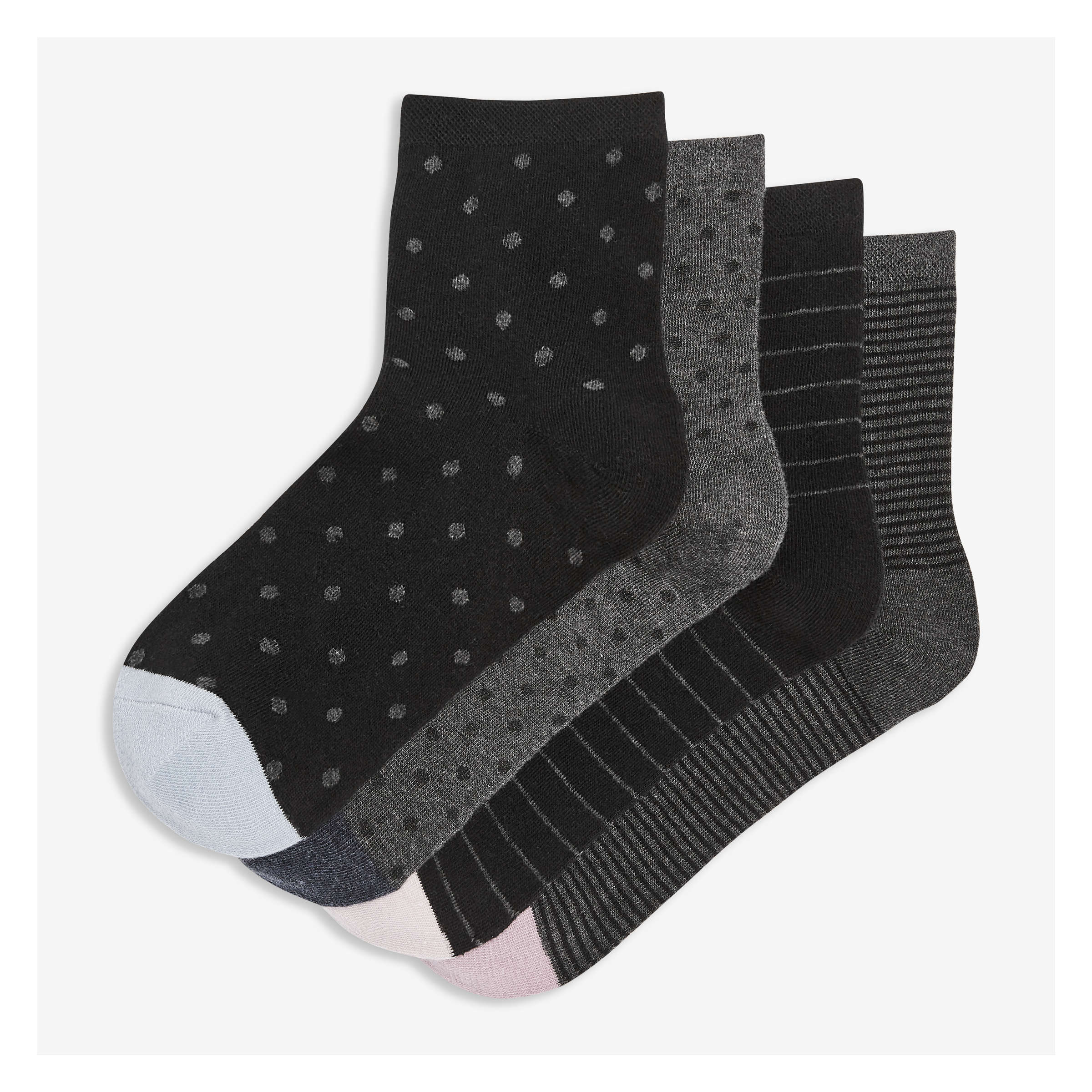 4 Pack Print Socks In Black From Joe Fresh