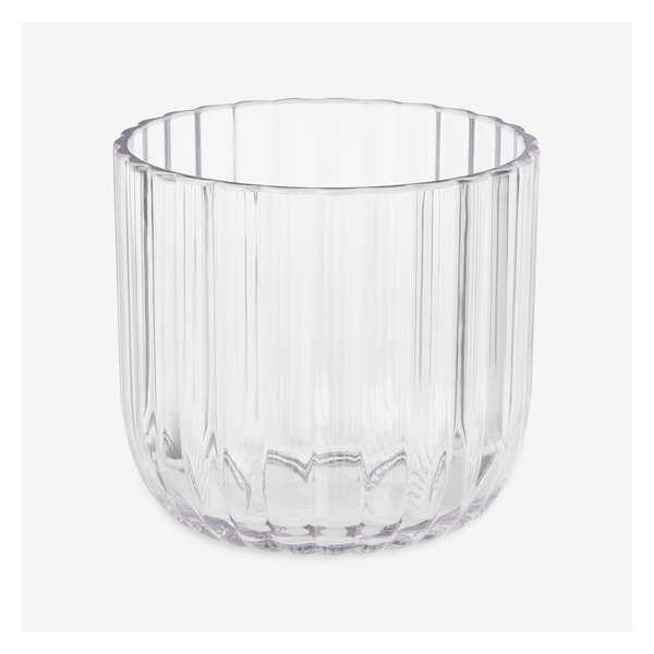 Fluted Short Tumbler - Clear