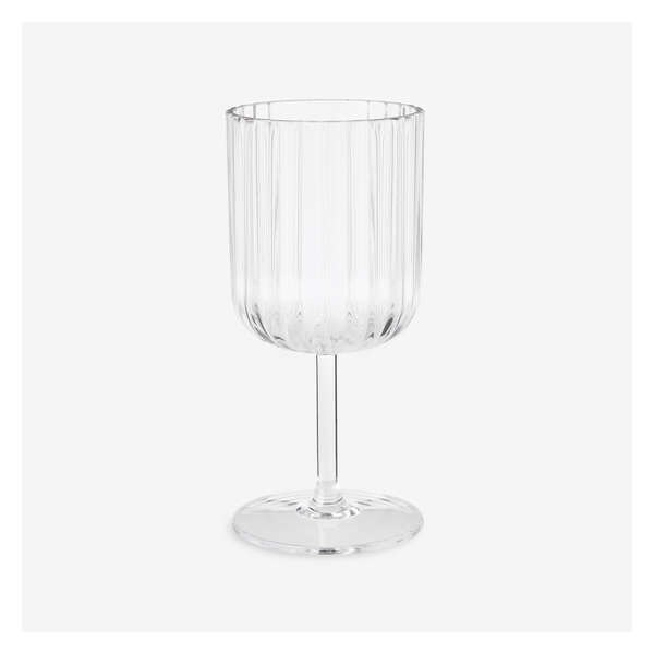 Fluted Wine Goblet - Clear